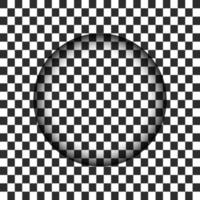 Transparent circle hole with blurred edge. Vector illustration