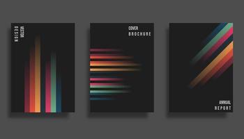 Abstract cover design. Gradient vector lines background