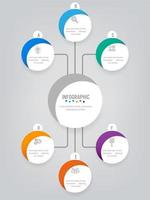 Plantilla de etiquetas de infografía empresarial vector