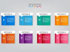 Plantilla de etiquetas de infografía empresarial con opción vector