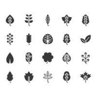 Leaves icon set vector