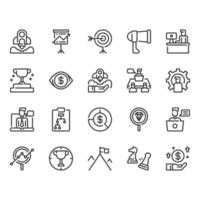 Conjunto de iconos de inicio y negocios vector