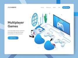 Landing page template of Multiplayer Games 