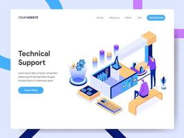 Landing page template of Technical Support  vector