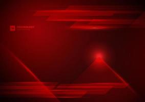 Concepto futurista de tecnología abstracta digital de fondo de rayo de luz roja vector