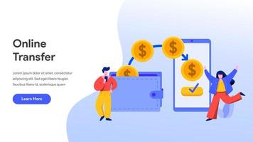 Landing page template of Online Money Transfer