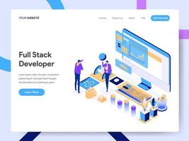 Full Stack Developer Concept. vector