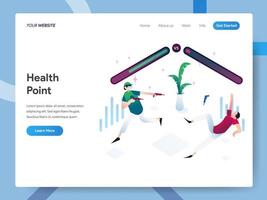 Landing page template of Health Point  vector