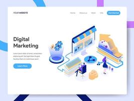 Landing page template of Digital Marketing Consultant  vector