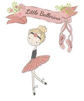 Pequeña bailarina linda princesa del ballet.