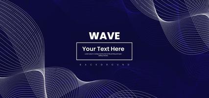 Abstract Wave Line Colorful dark blue Background vector