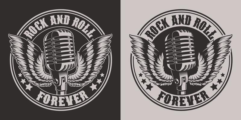 Illustration of a microphone with wings