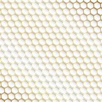Fondo decorativo de oro y blanco hexagonal vector