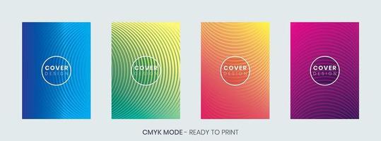 Minimal geometric cover design template set  vector