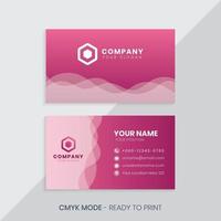Abstract business card with wavy shapes vector