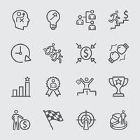 Business competition line icon vector