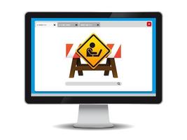 Sitio web bajo ilustración de construcción vector