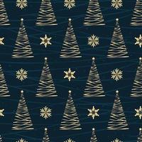 Patrón sin costuras de árbol de Navidad vector