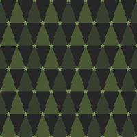 Green Christmas tree seamless pattern vector