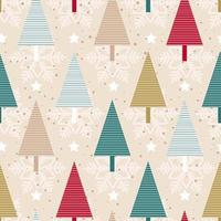 Christmas tree seamless pattern vector