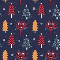 Christmas tree seamless pattern vector