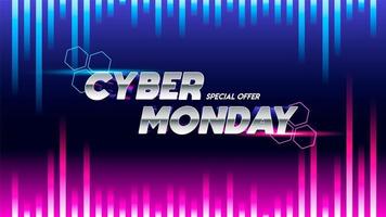 Cyber monday sale sign vector