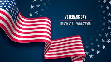 Veterans Day Flag Background  vector