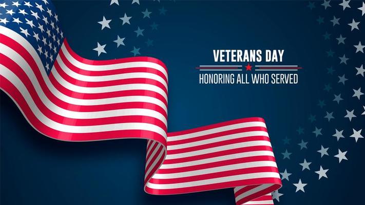 Veterans Day Flag Background 