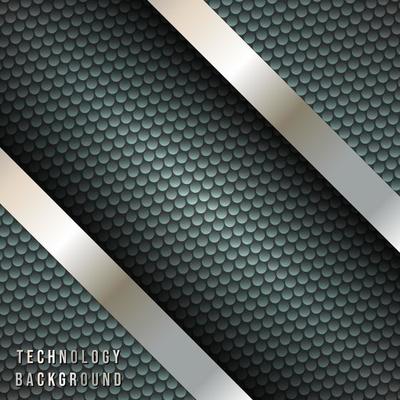 Metallic diagonal stripes, techno design backdrop