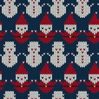 Christmas seamless knitted pattern background vector