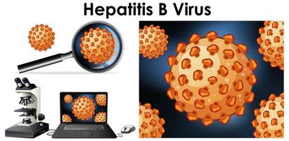 Close up isolated object of virus Hepatitis B