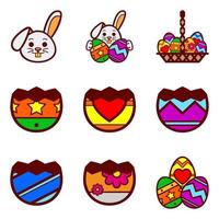 Easter Eggs and Bunny vector