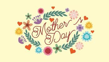 mothers day card vector