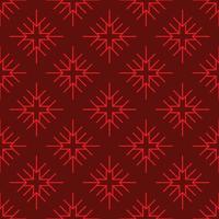 seamless pattern red geometric snow flake vector