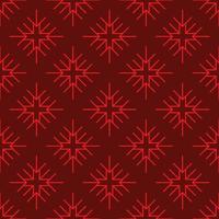 seamless pattern red geometric snow flake vector