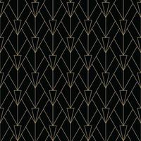 black and gold simple art deco pattern vector