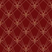 Simple elegant art deco seamless pattern red maroon pattern vector