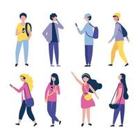 Set of Active People vector