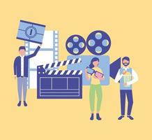 producción de gente de cine vector