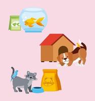 Different Pet Set vector