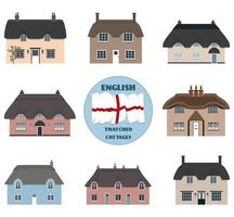 Set of English cottages.