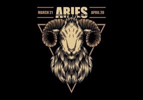 Aries zodiac sign vector