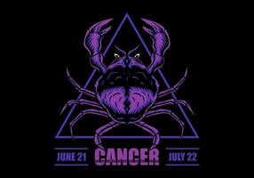 Cancer zodiac sign vector