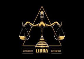 Libra zodiac sign vector