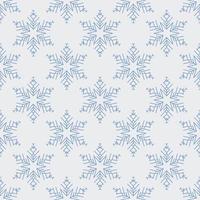 seamless snowflake pattern vector