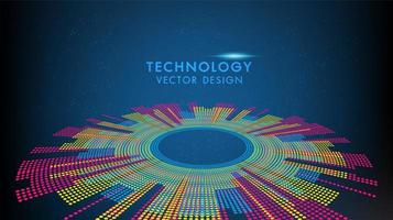 Technology and science colorful graphic design vector