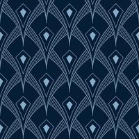 pointed overlapping shape seamless art deco geometric pattern vector