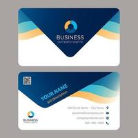 Colorful Rounded Triangle and Wavy Line Business Card vector