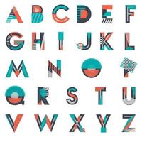 Colorful Abstract Shapes Artistic Font Design