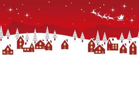 Seamless winter townscape illustration with text space. vector